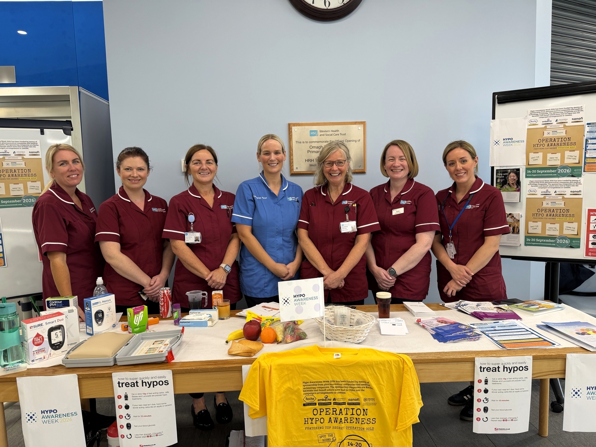 Ciara McCrystal and members of the Health Visiting Team at Omagh Hospital and Primary Care Complex