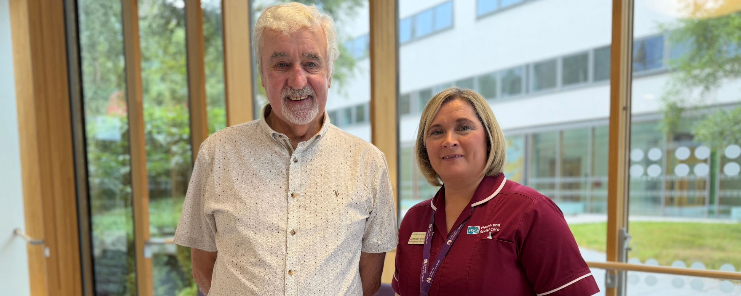 Patient Eric Brown And Siobhan Donnelly, Interstitial Lung Disease Respiratory Nurse Specialist